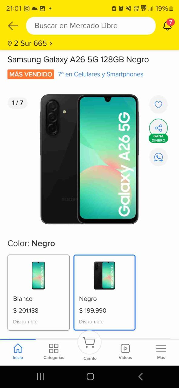 Samsung Galaxy A26 5G Negro 128GB - miniatura 1