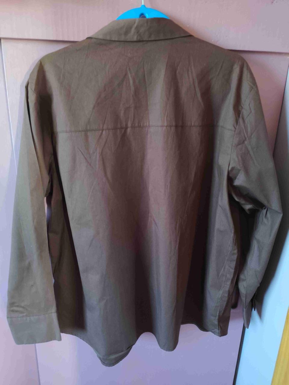 Camisa marrón manga larga mujer - miniatura 2