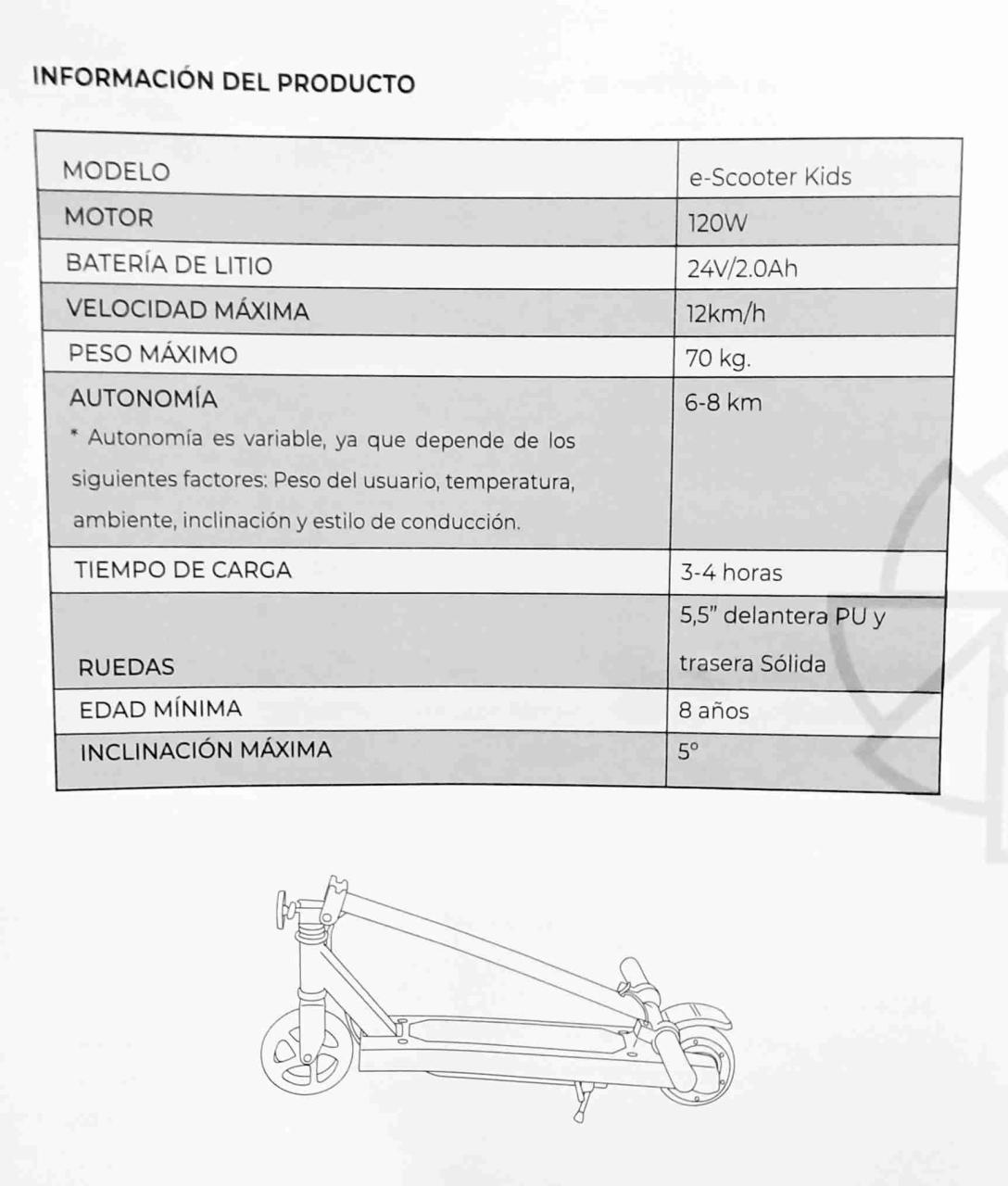Scooter eléctrico rojo para niños. - miniatura 5