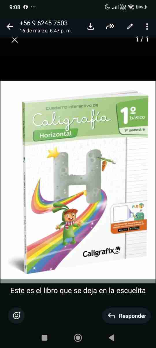 Cuaderno Caligrafía 1° básico