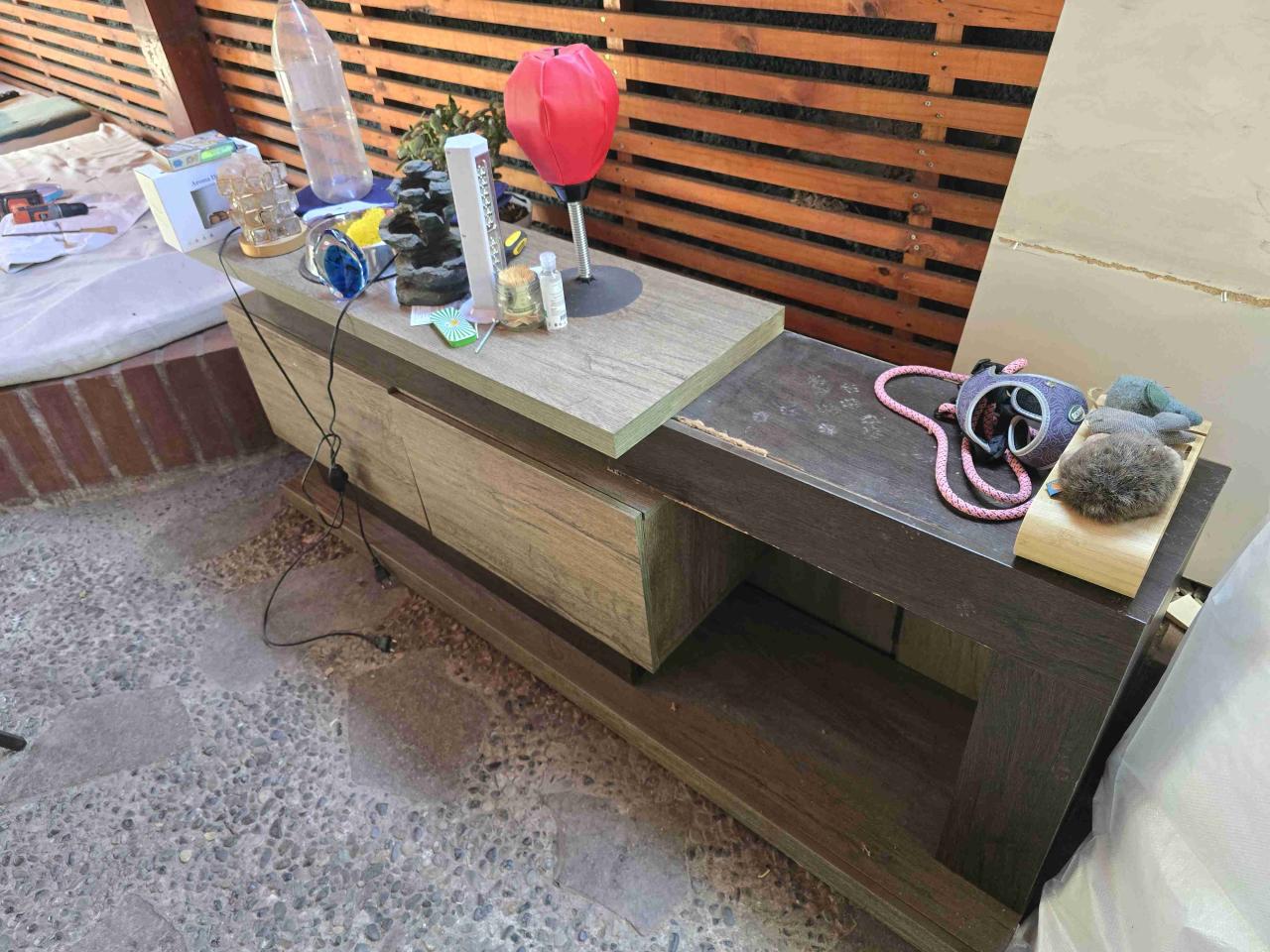 Mesa consola de madera rústica - miniatura 1