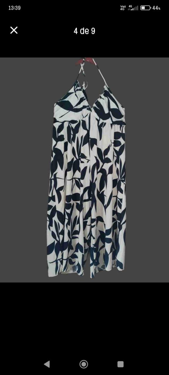Vestido largo estampado negro - miniatura 2
