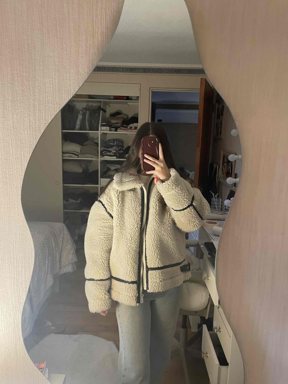 Chaqueta sherpa blanca - miniatura 2