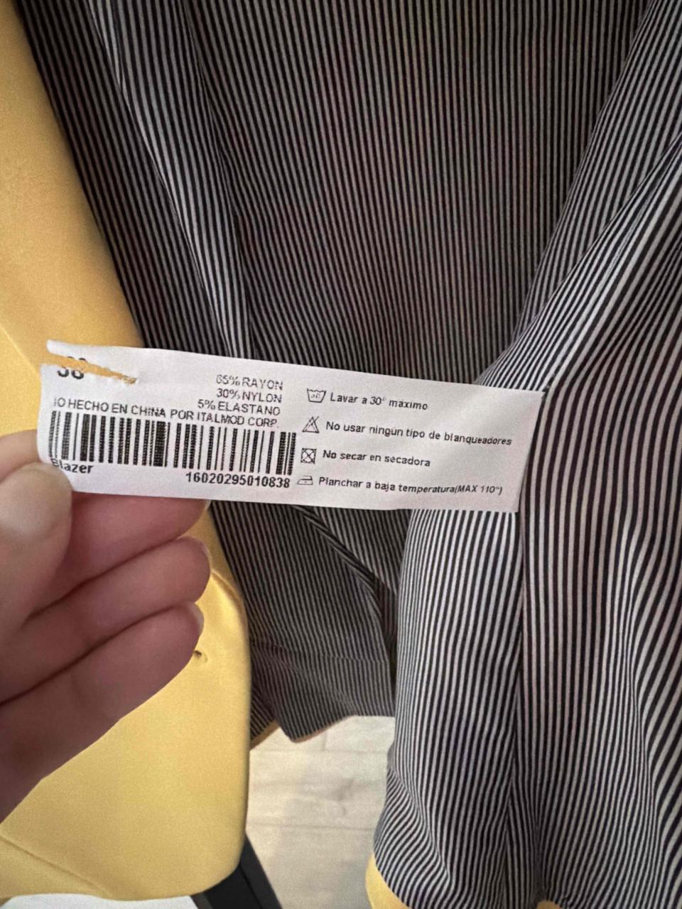 Blazer amarillo mujer - miniatura 3