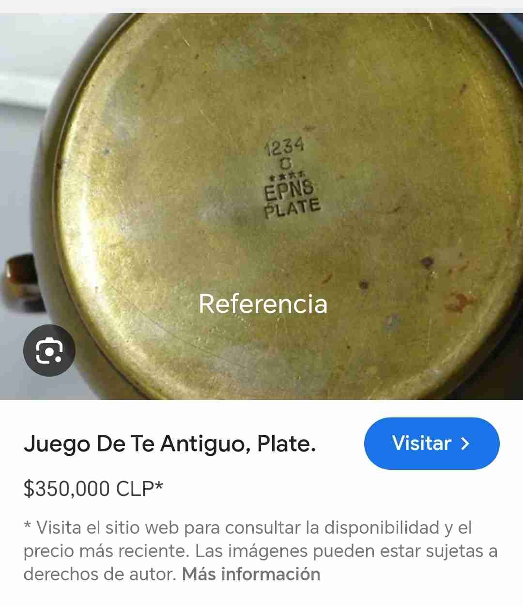 Juego de té antiguo de bronce - miniatura 3