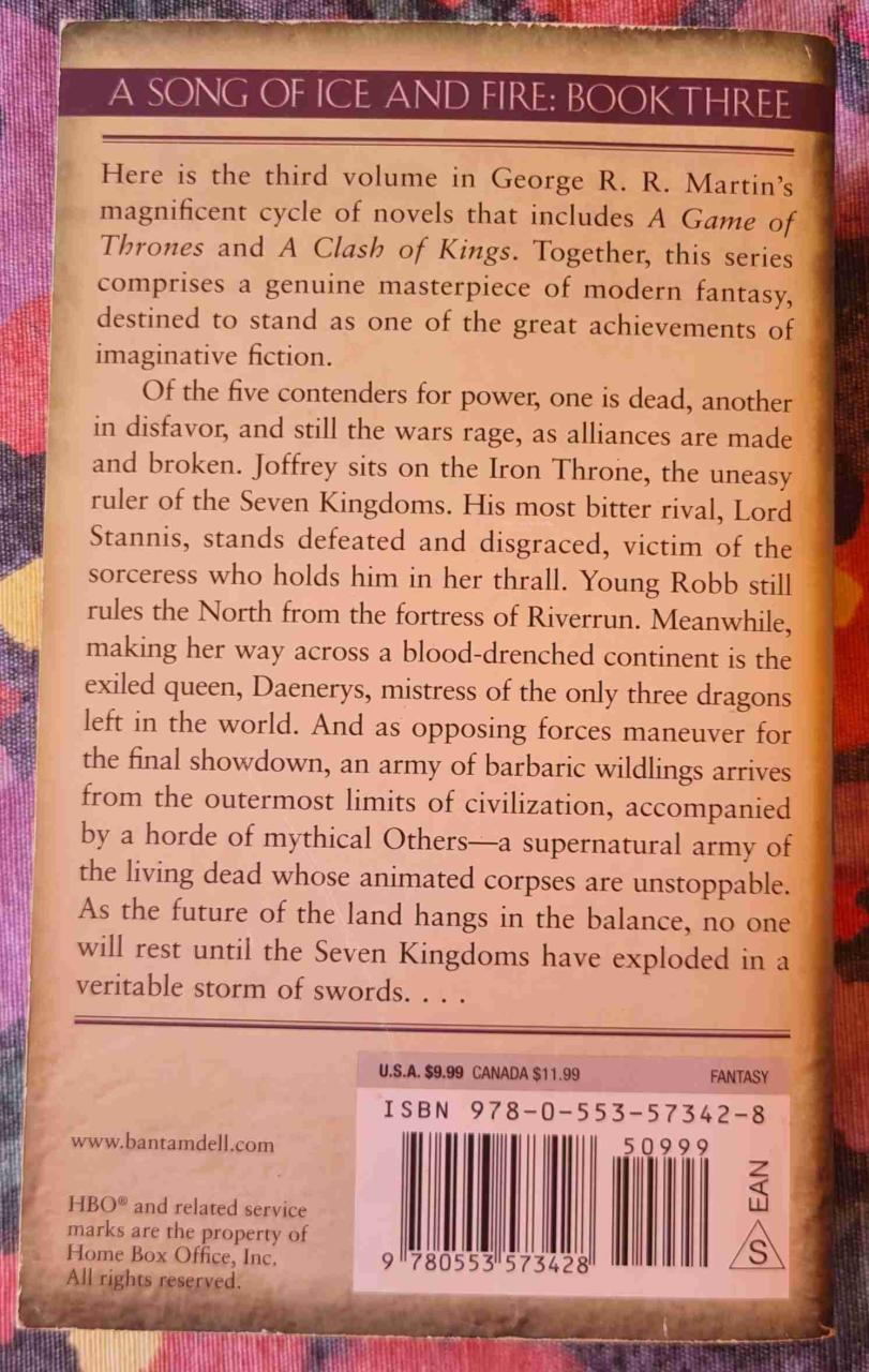 Libro 'A Storm of Swords' de George R.R. Martin - miniatura 2