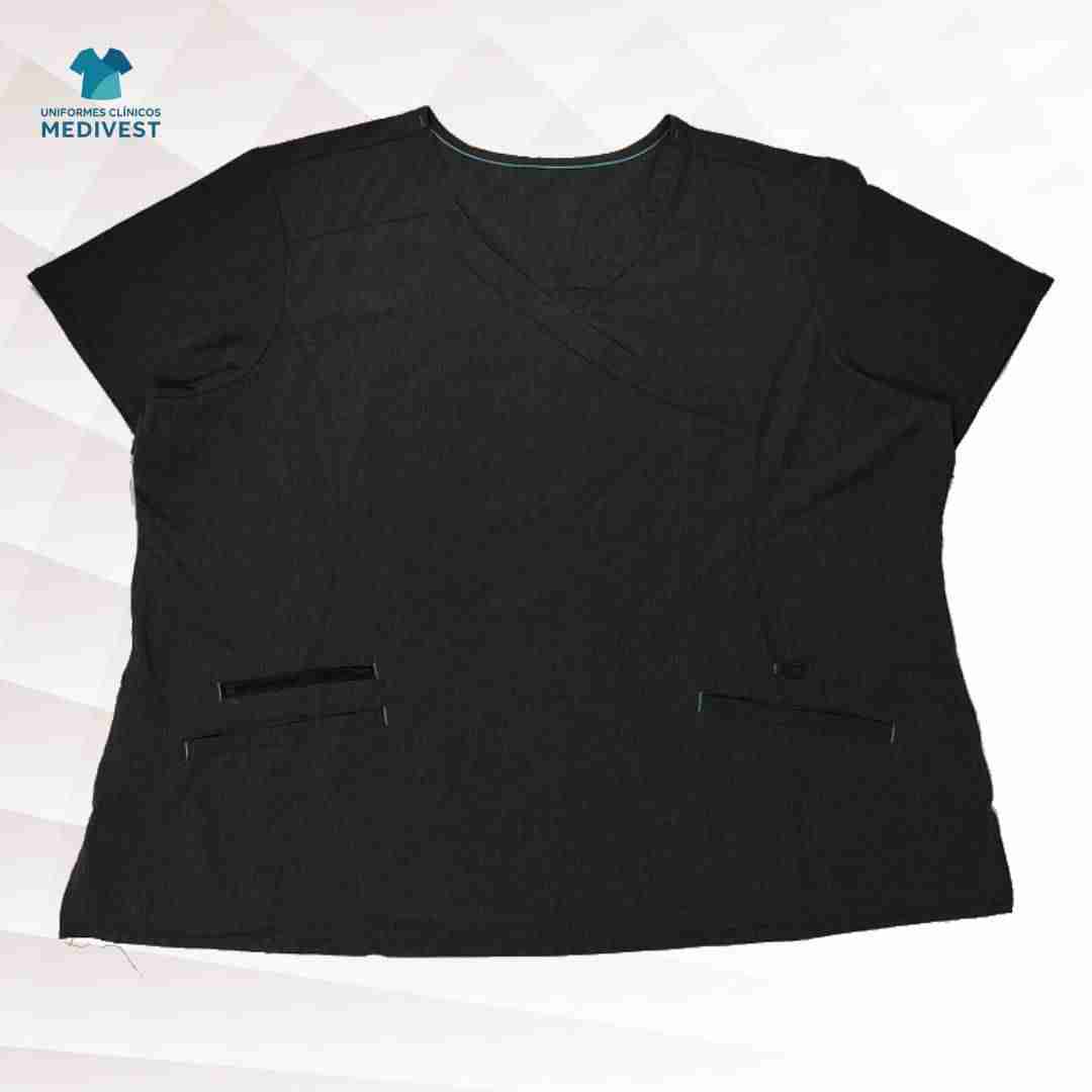 Blusa clínica negra Medivest - miniatura 1