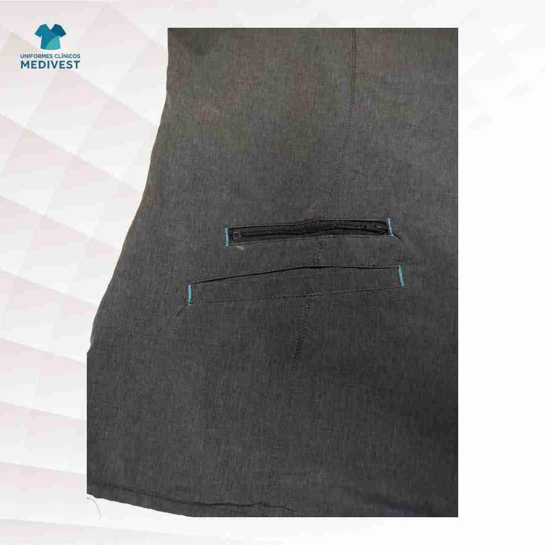 Blusa clínica negra Medivest - miniatura 3