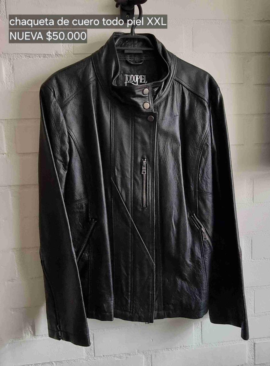 Chaqueta de cuero negra Todopiel - miniatura 2