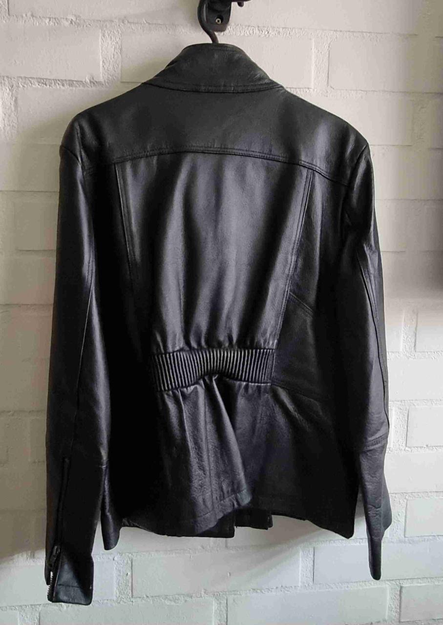 Chaqueta de cuero negra Todopiel - miniatura 3