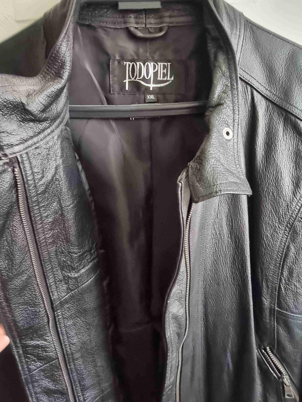Chaqueta de cuero negra Todopiel - miniatura 5