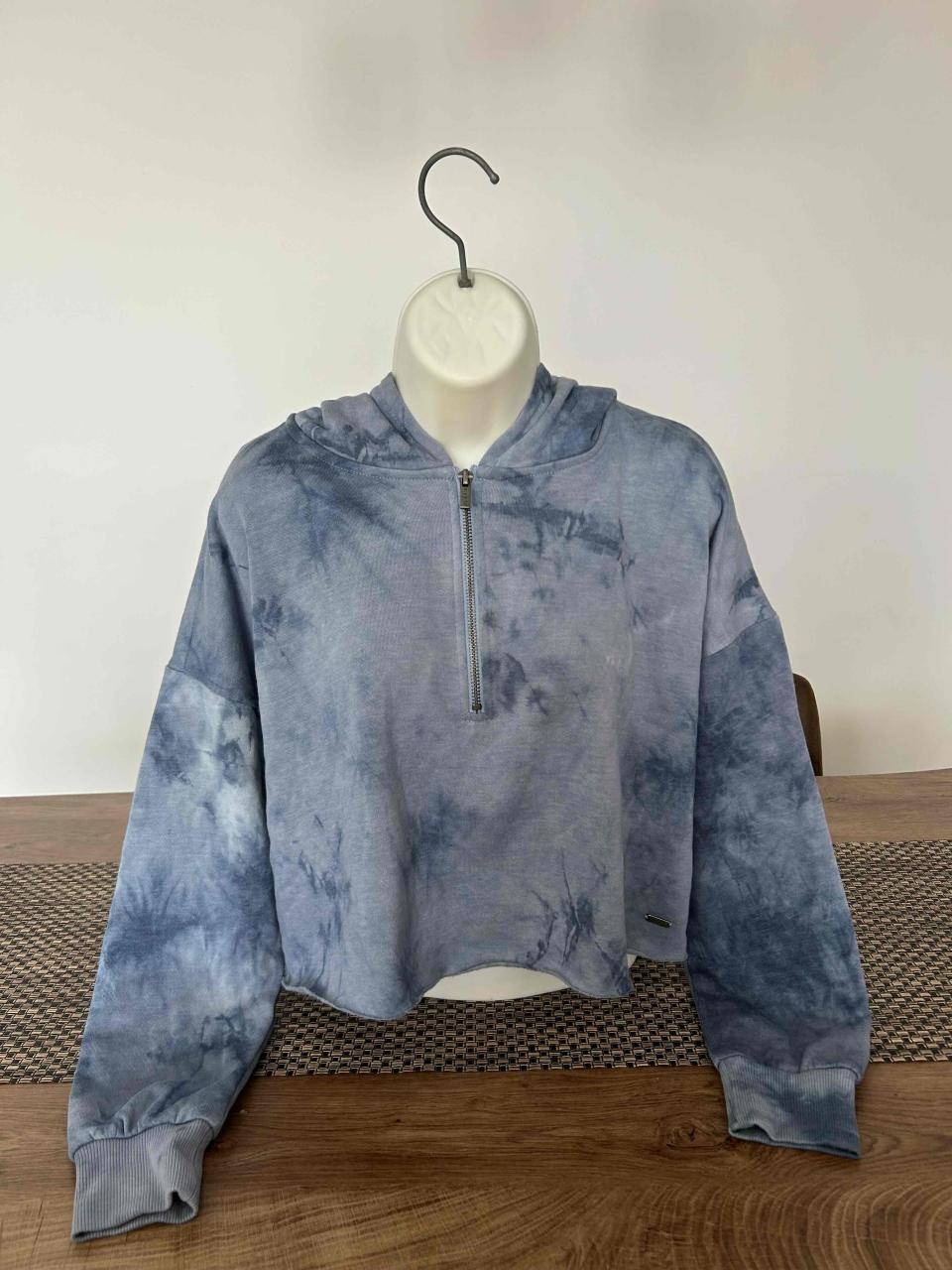 Polerón croptop tie-dye azul - miniatura 1