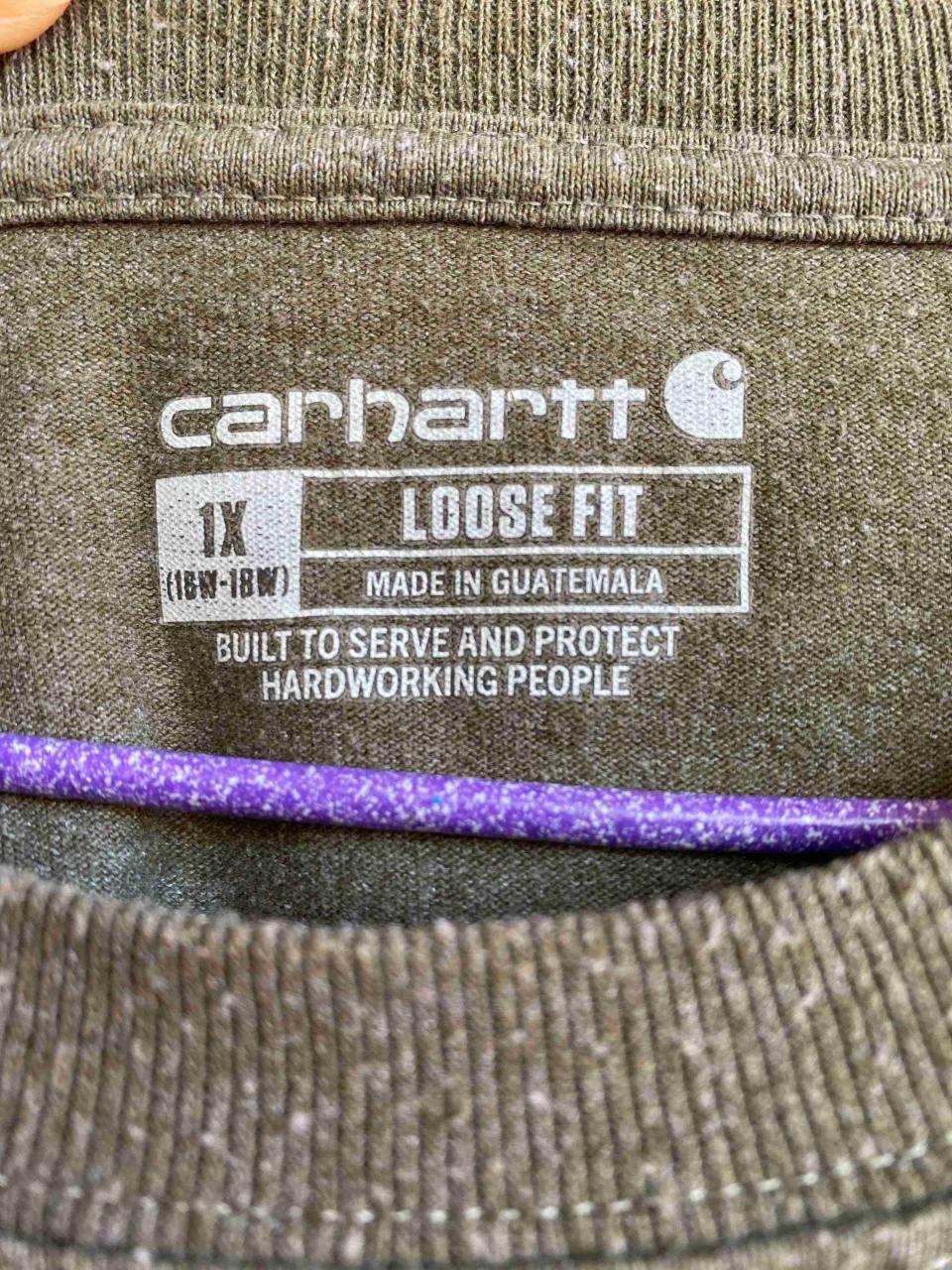 Polera manga larga Carhartt verde - miniatura 3