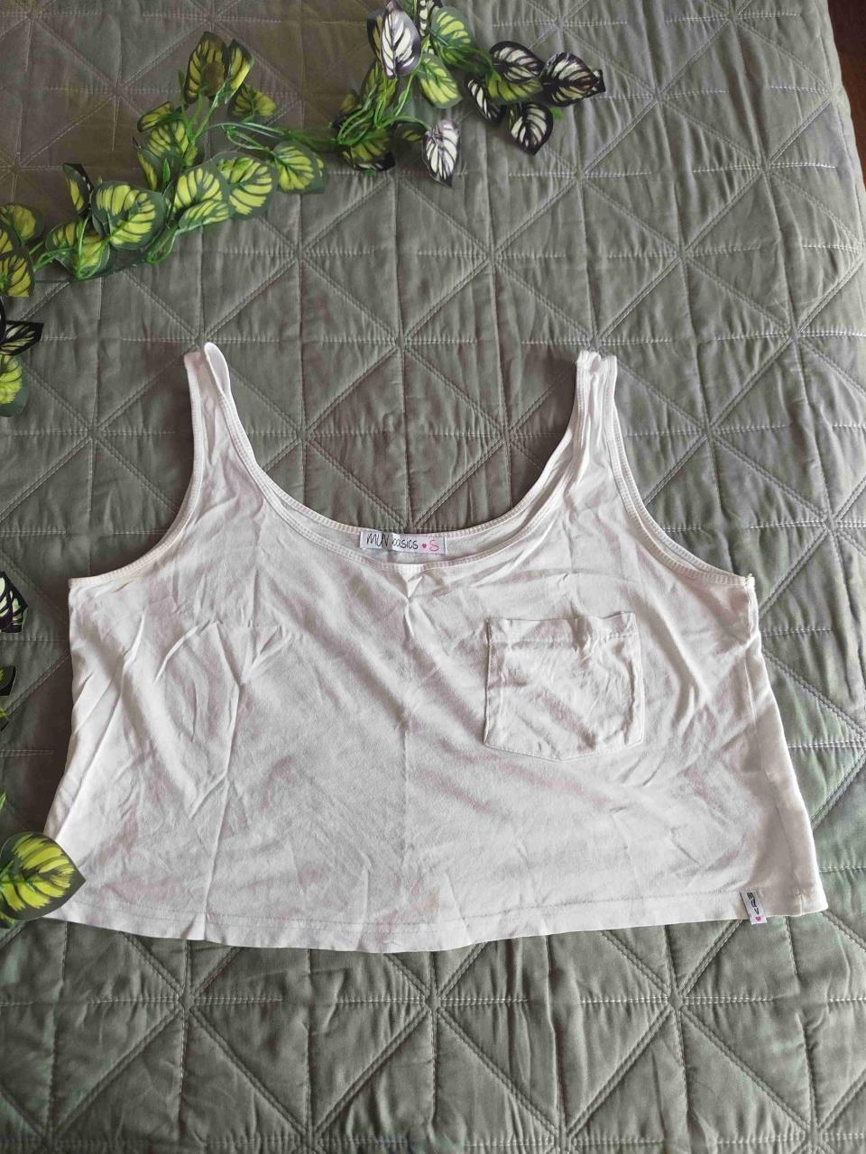 Polera blanca de tirantes - miniatura 1