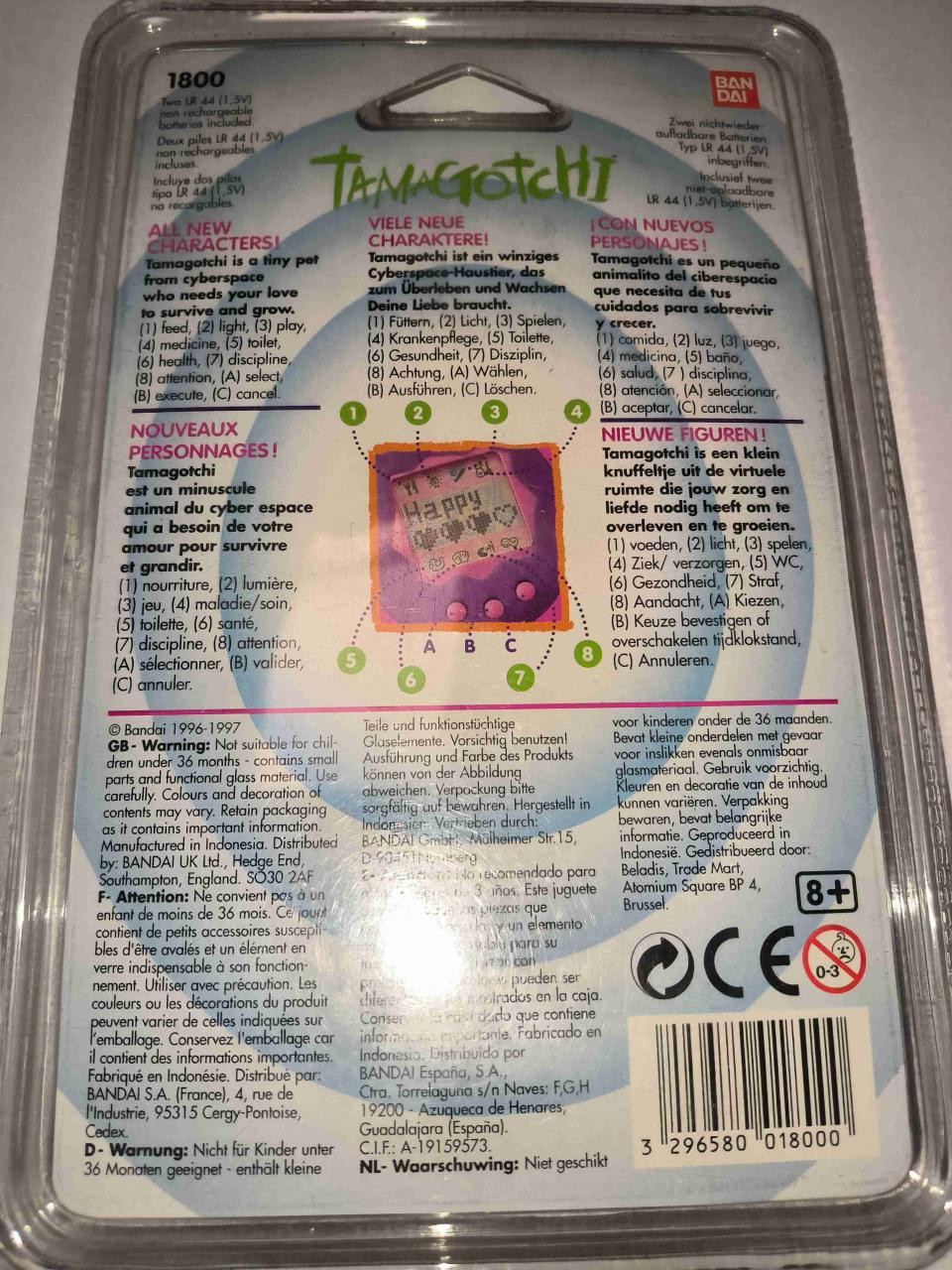 Tamagotchi azul nuevo en paquete 1997 - miniatura 2
