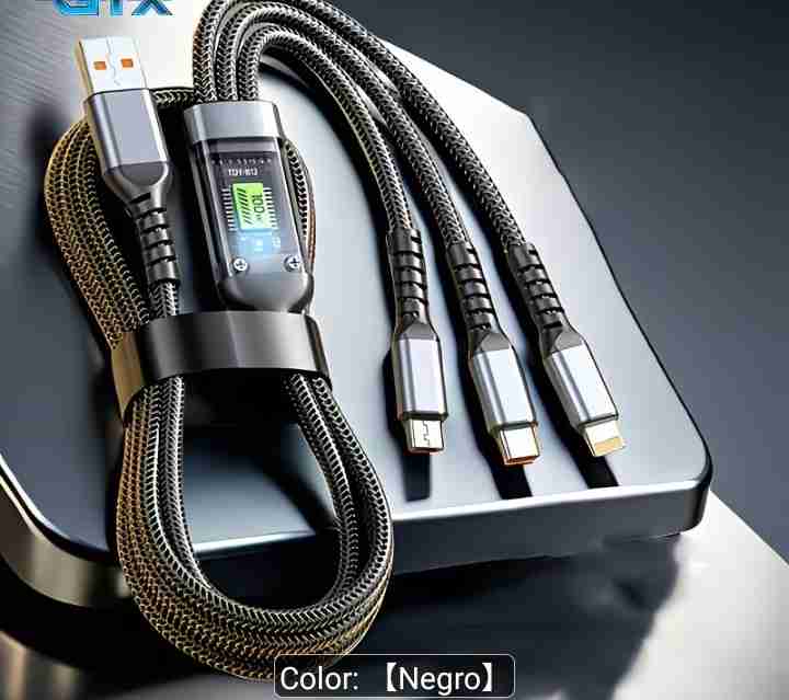 Cable USB a HDMI negro triple entrada - miniatura 3