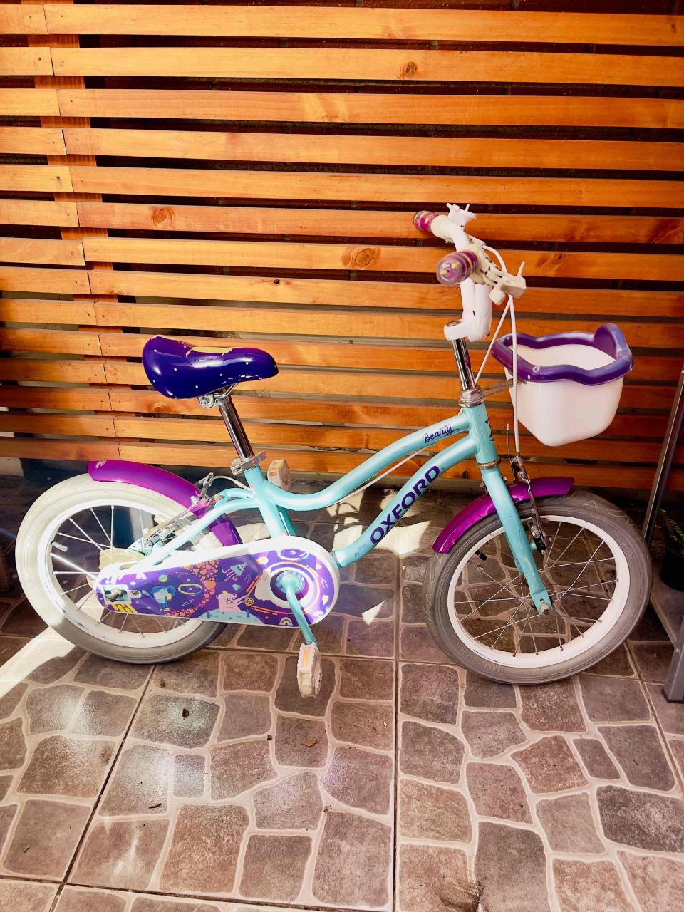 Bicicleta infantil azul con canasto - miniatura 1