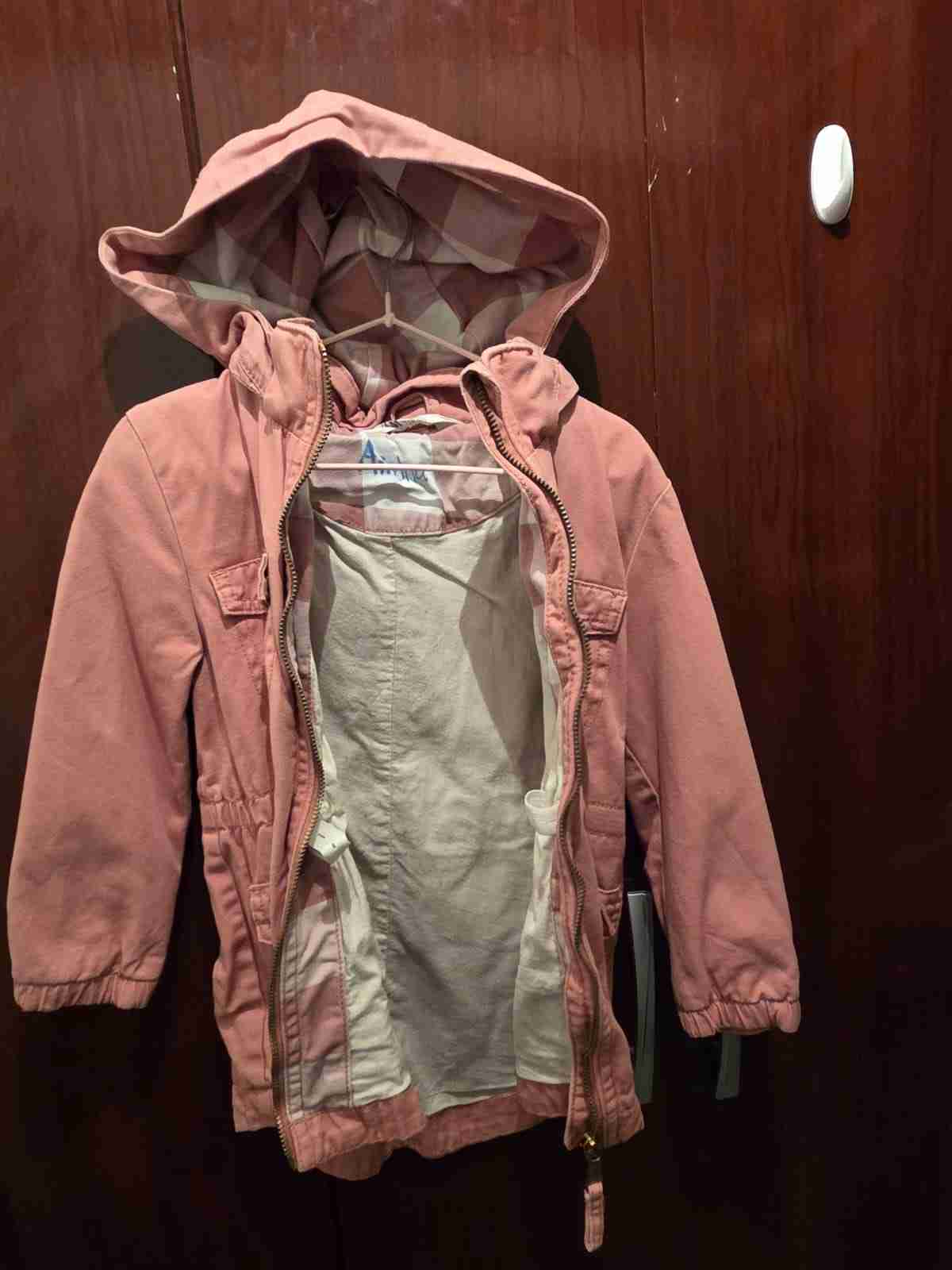 Abrigo H&M niña rosado con capucha - miniatura 4