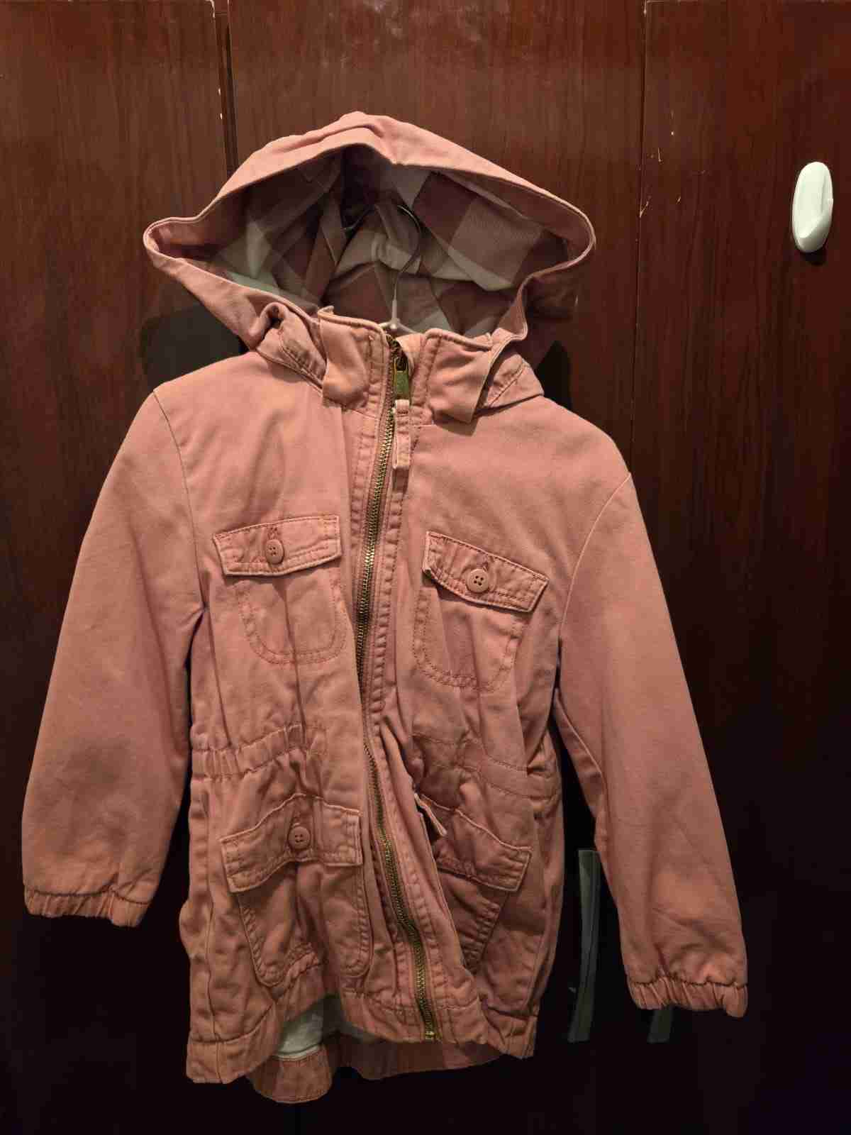 Abrigo H&M niña rosado con capucha - miniatura 5