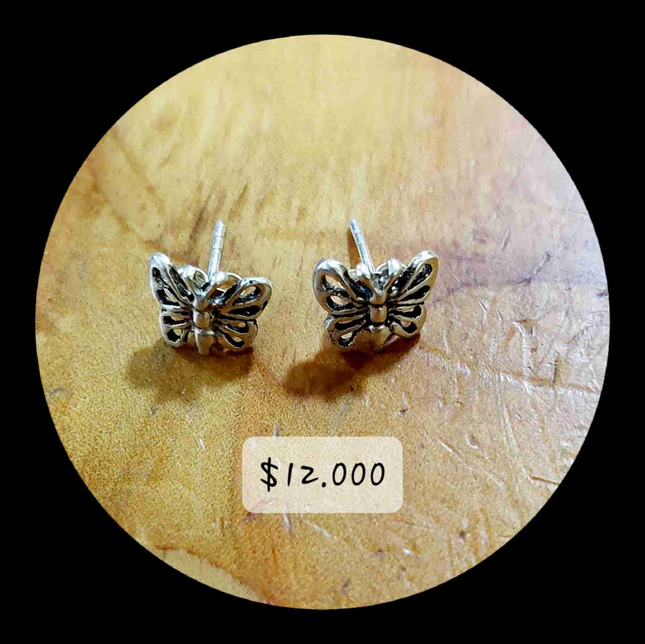 Aros mariposa plata