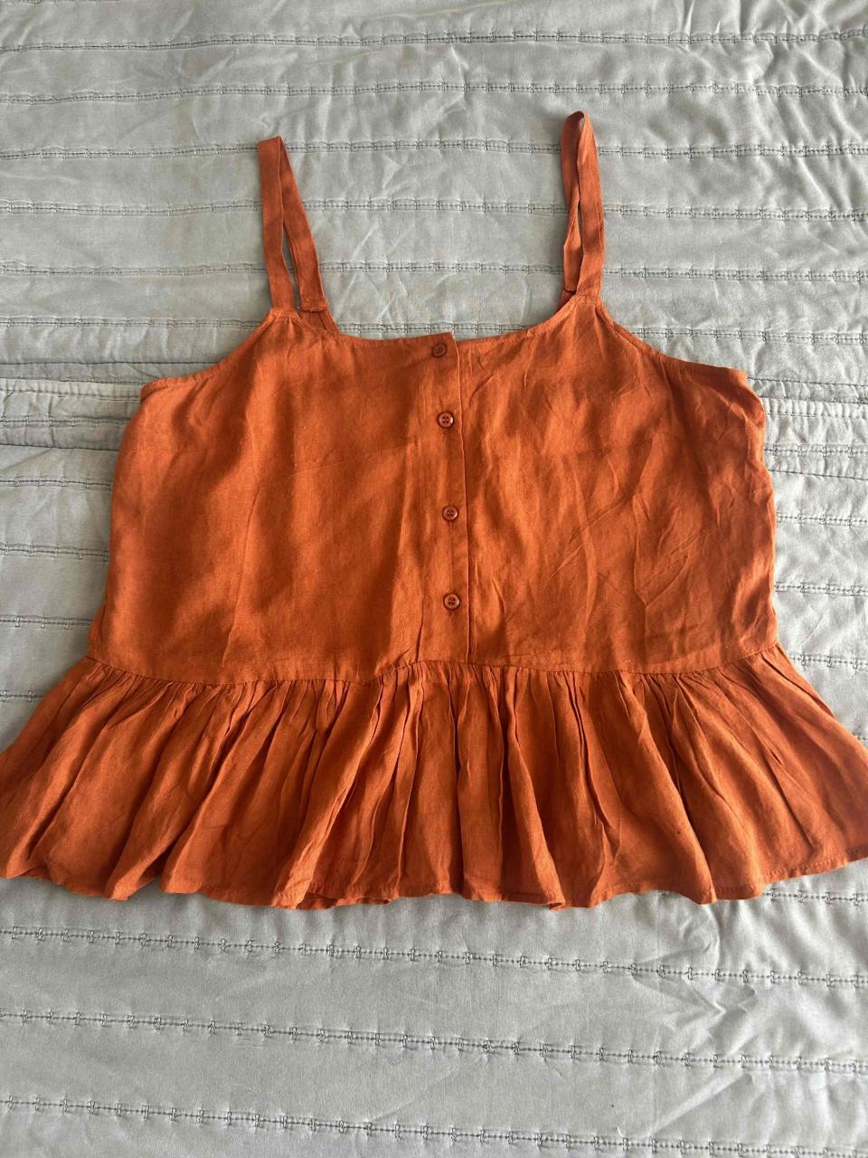 Blusa color terracota sin mangas - miniatura 3