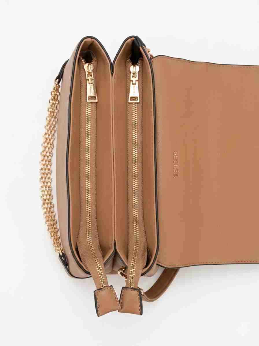Cartera Marrón cadena dorada marca Secret - miniatura 3