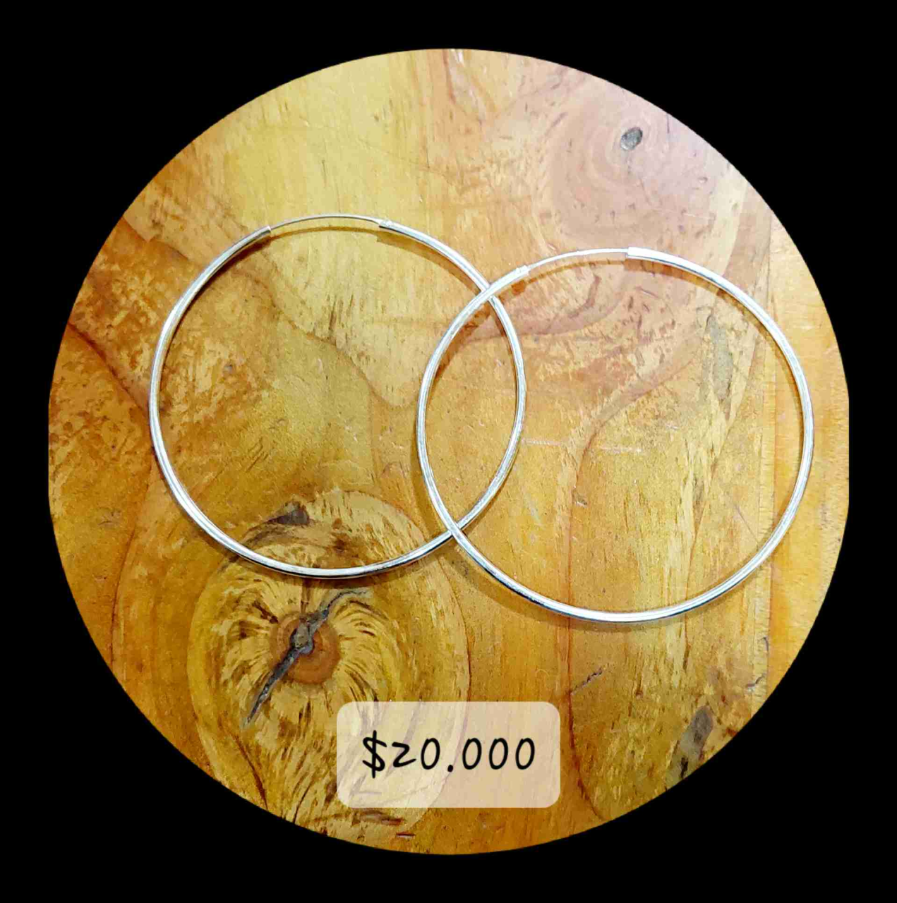Aros de plata tipo argolla
