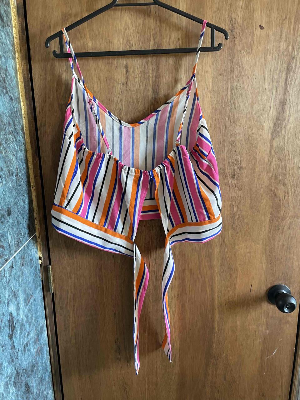 Blusa de tirantes con rayas coloridas americanino - miniatura 2