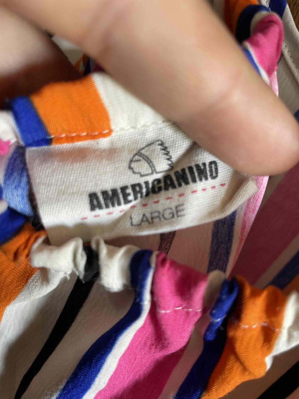 Blusa de tirantes con rayas coloridas americanino - miniatura 3