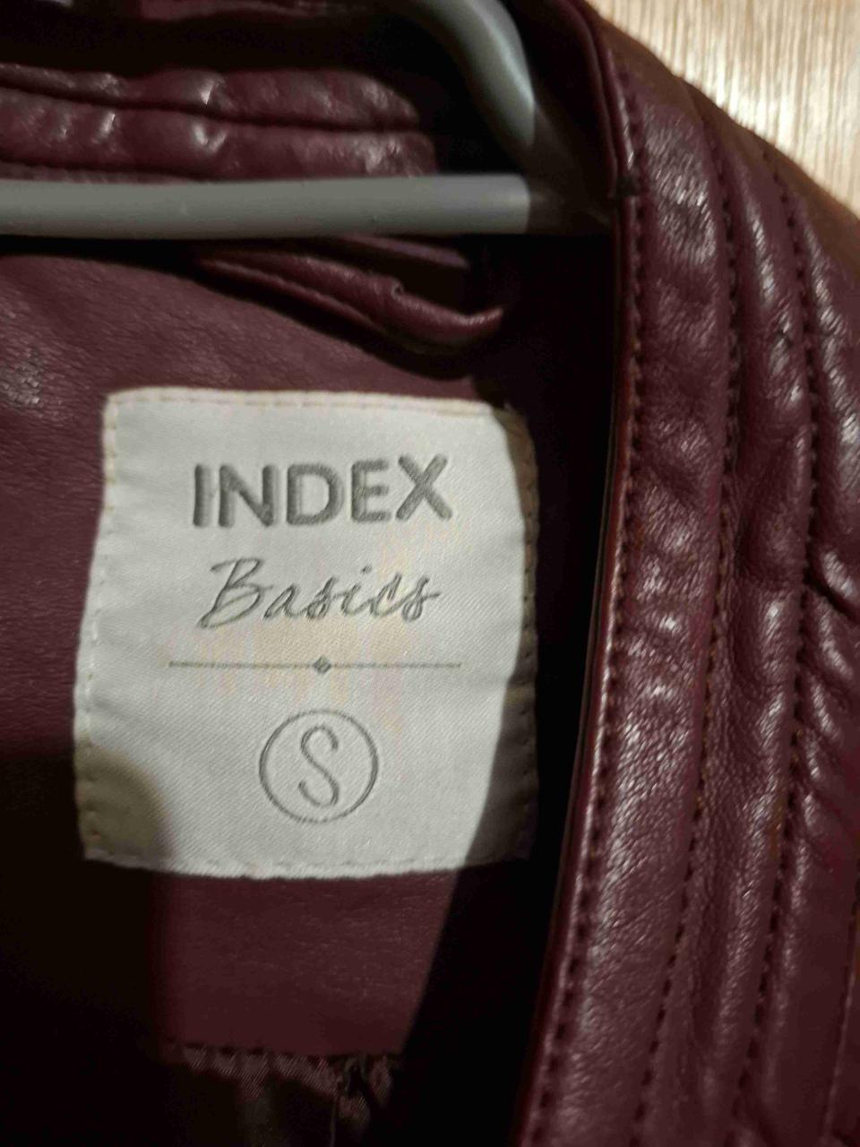Chaqueta de ecocuero burdeo - miniatura 5