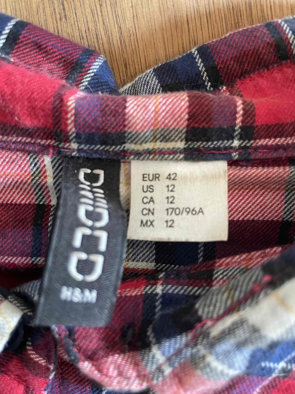 Crop top Camisa a cuadros roja y azul - miniatura 3