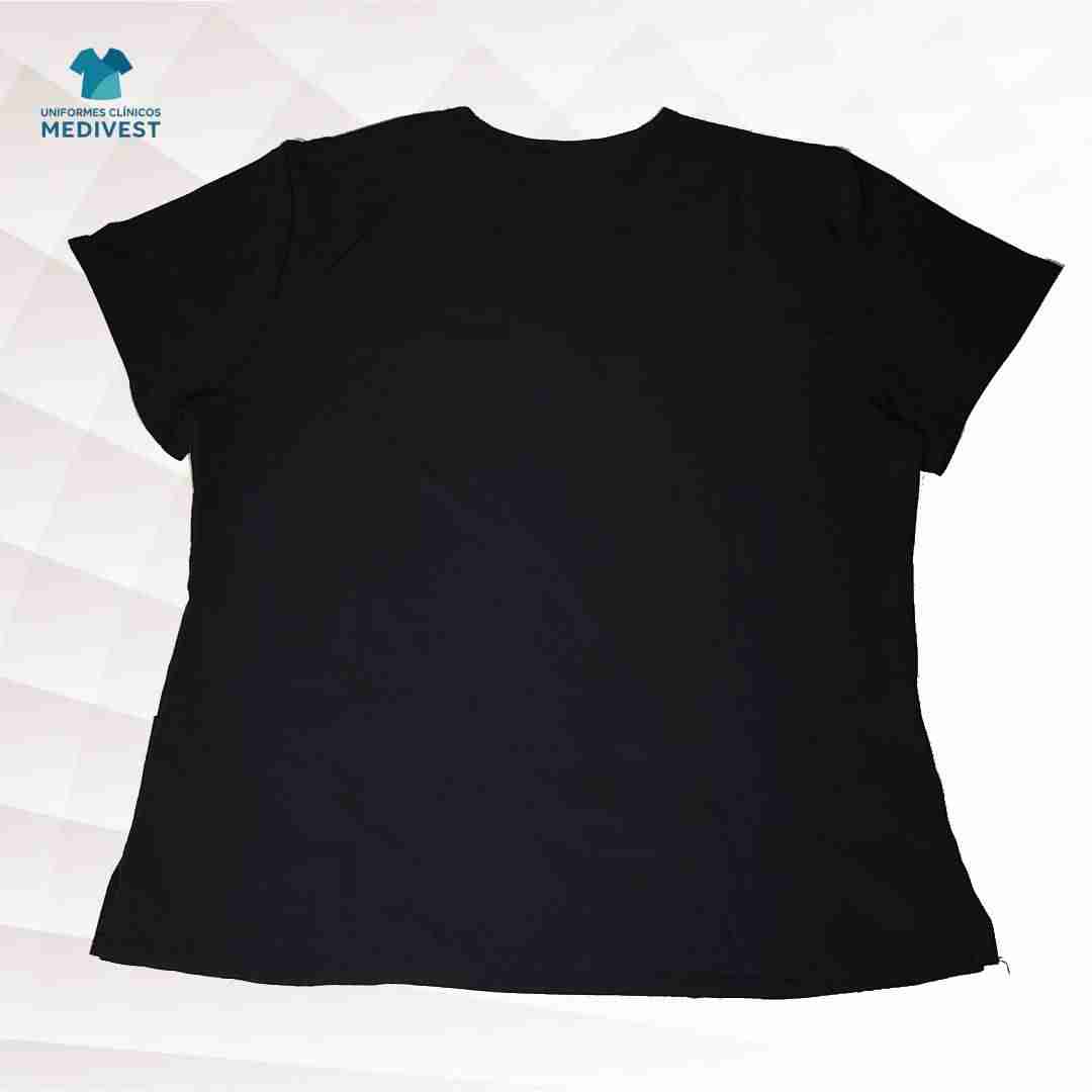 Polera clínica negra Medivest - miniatura 2