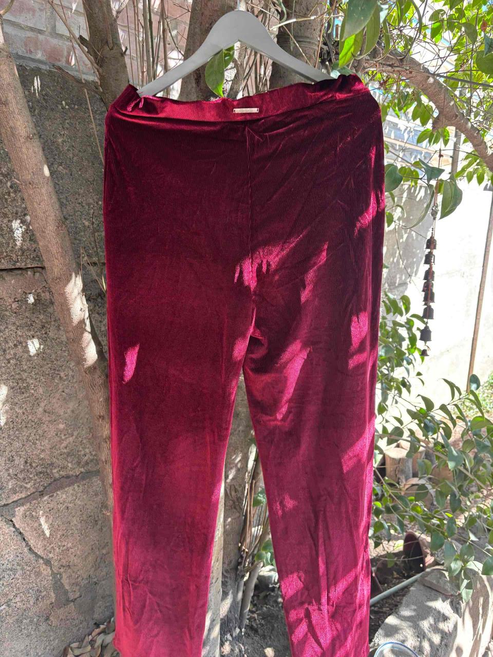 Pantalones de terciopelo burdeos - miniatura 2