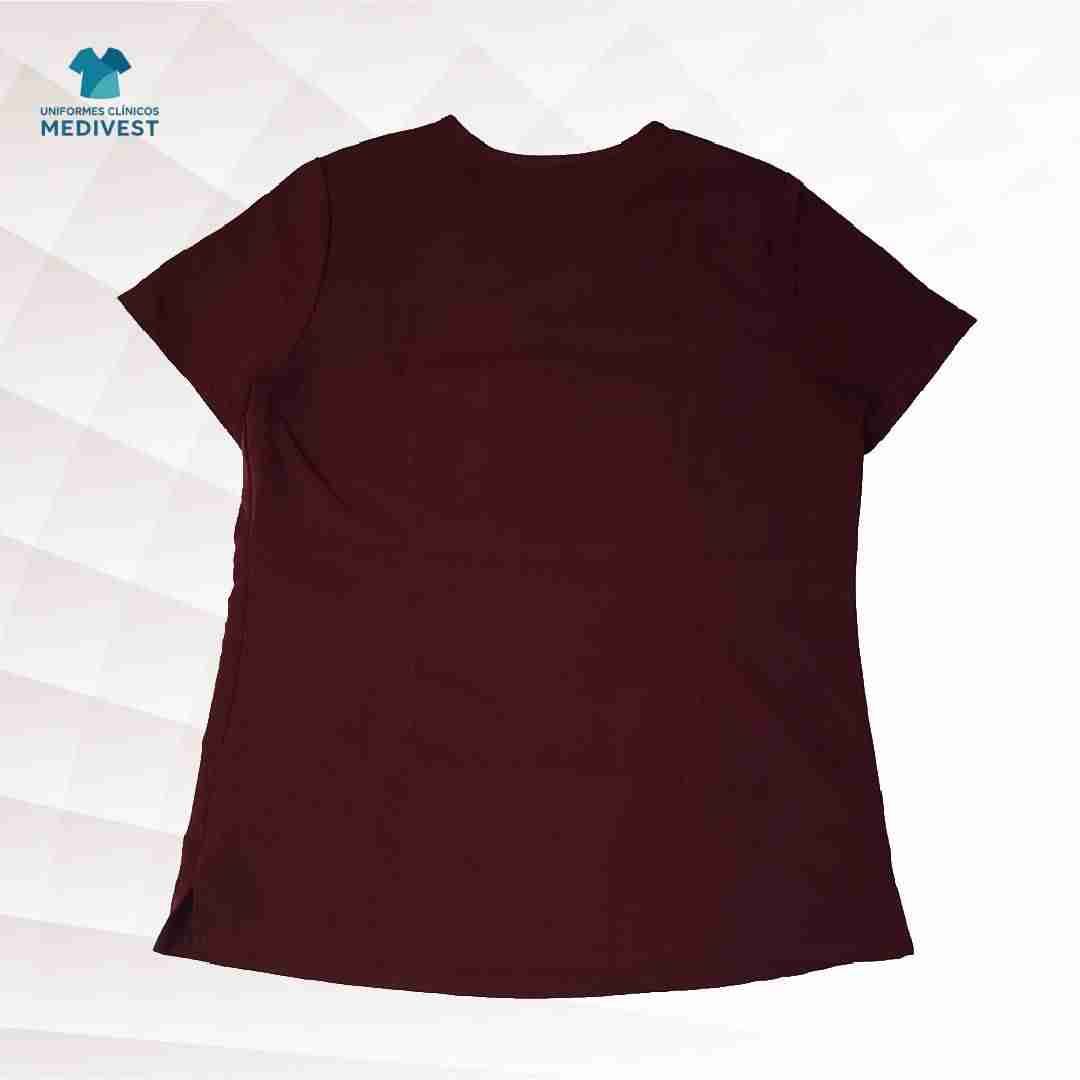 Polera clínica burdeos - miniatura 2