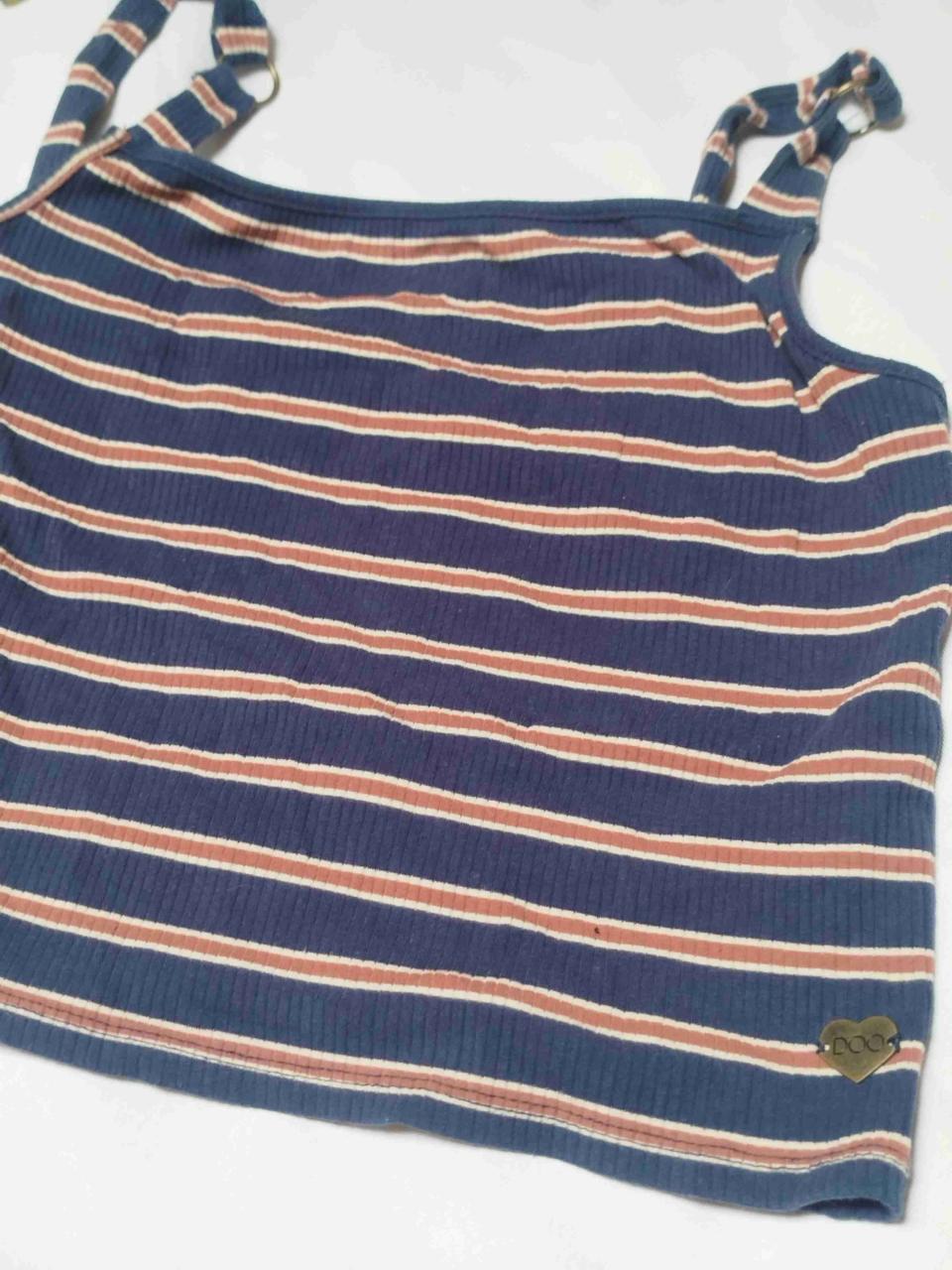 Polera sin mangas rayada azul - miniatura 2