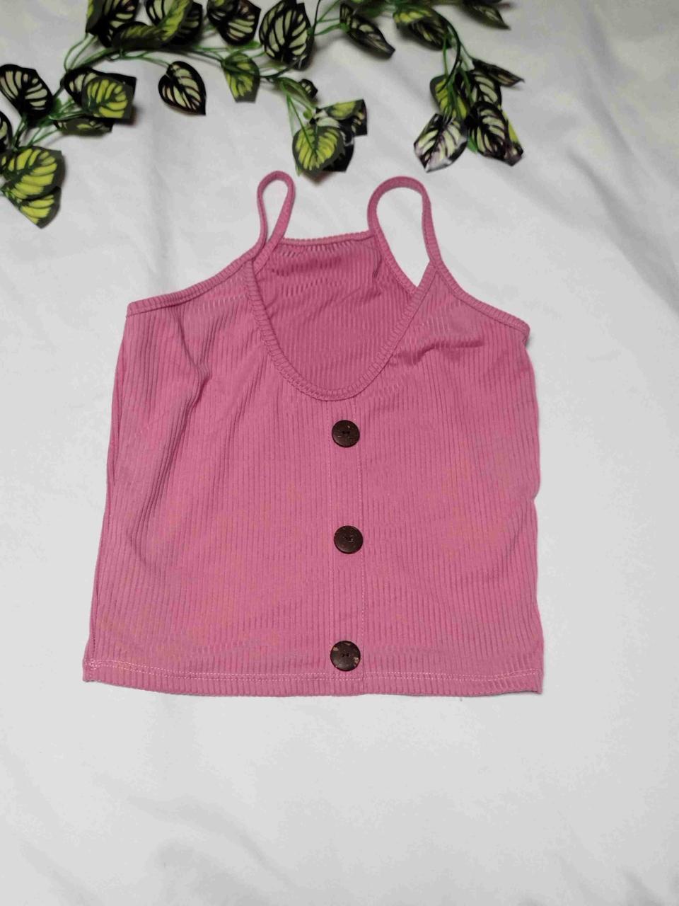 Top rosado con botones - miniatura 1