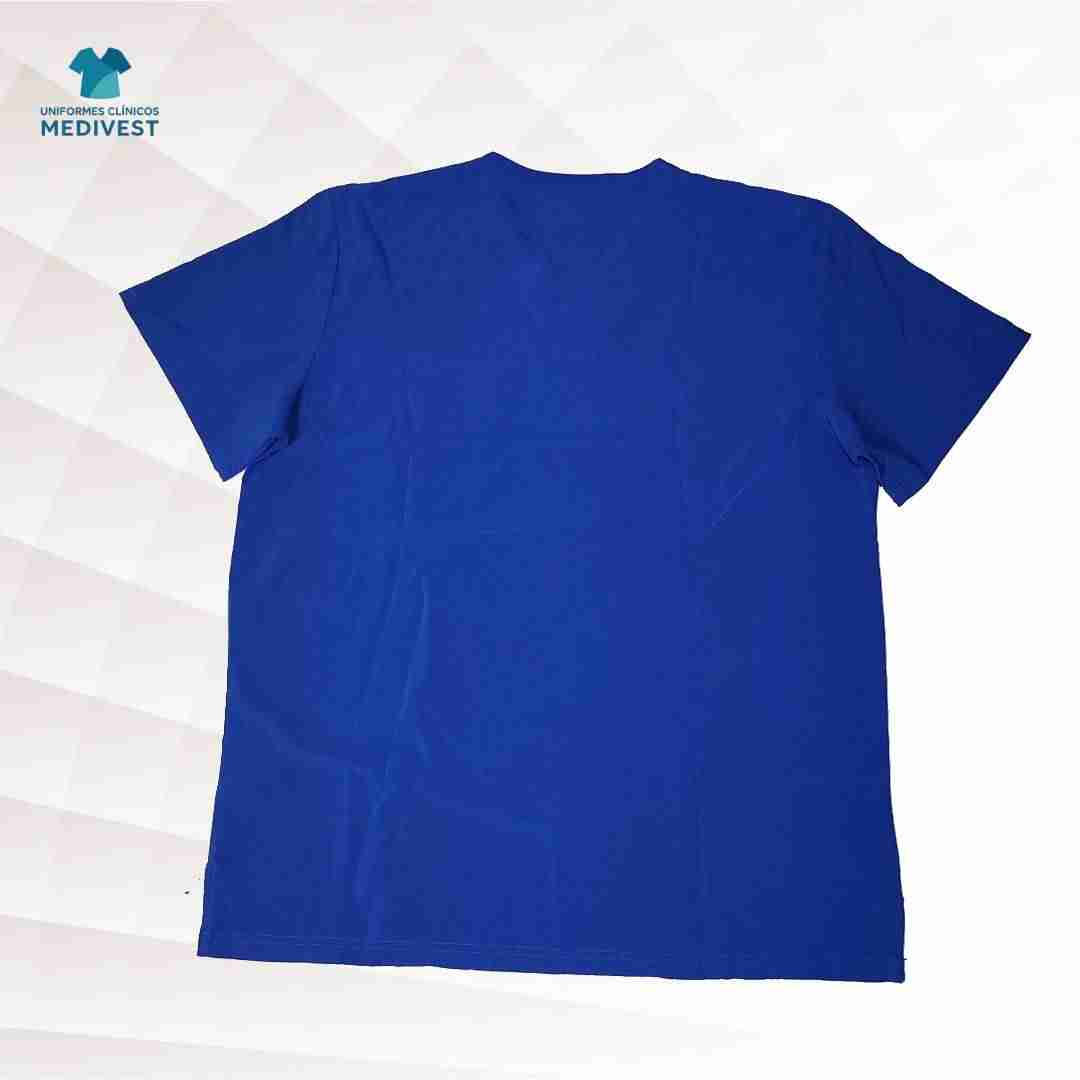 Polera azul para trabajo clínico - miniatura 2