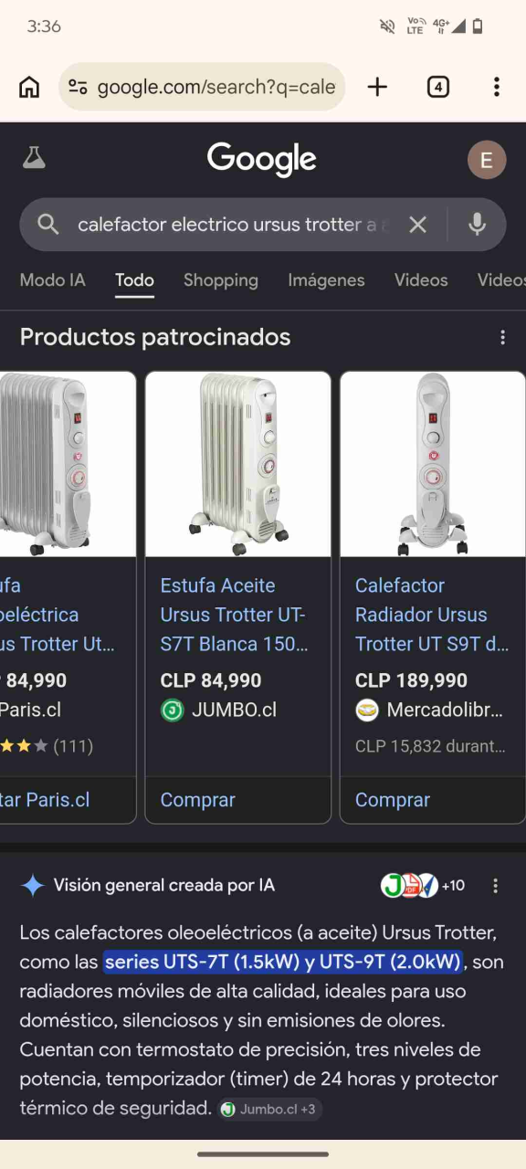 Calefactor eléctrico portátil - miniatura 4
