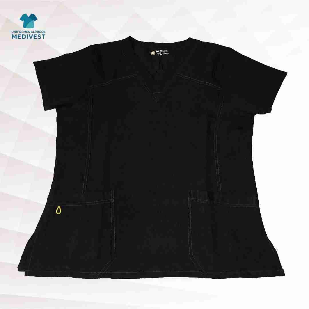 Blusa clínica negra Medivest - miniatura 1