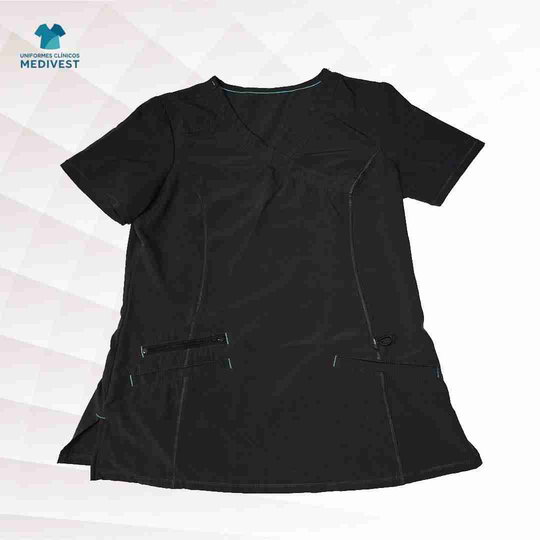 Blusa clínica negra Medivest - miniatura 1
