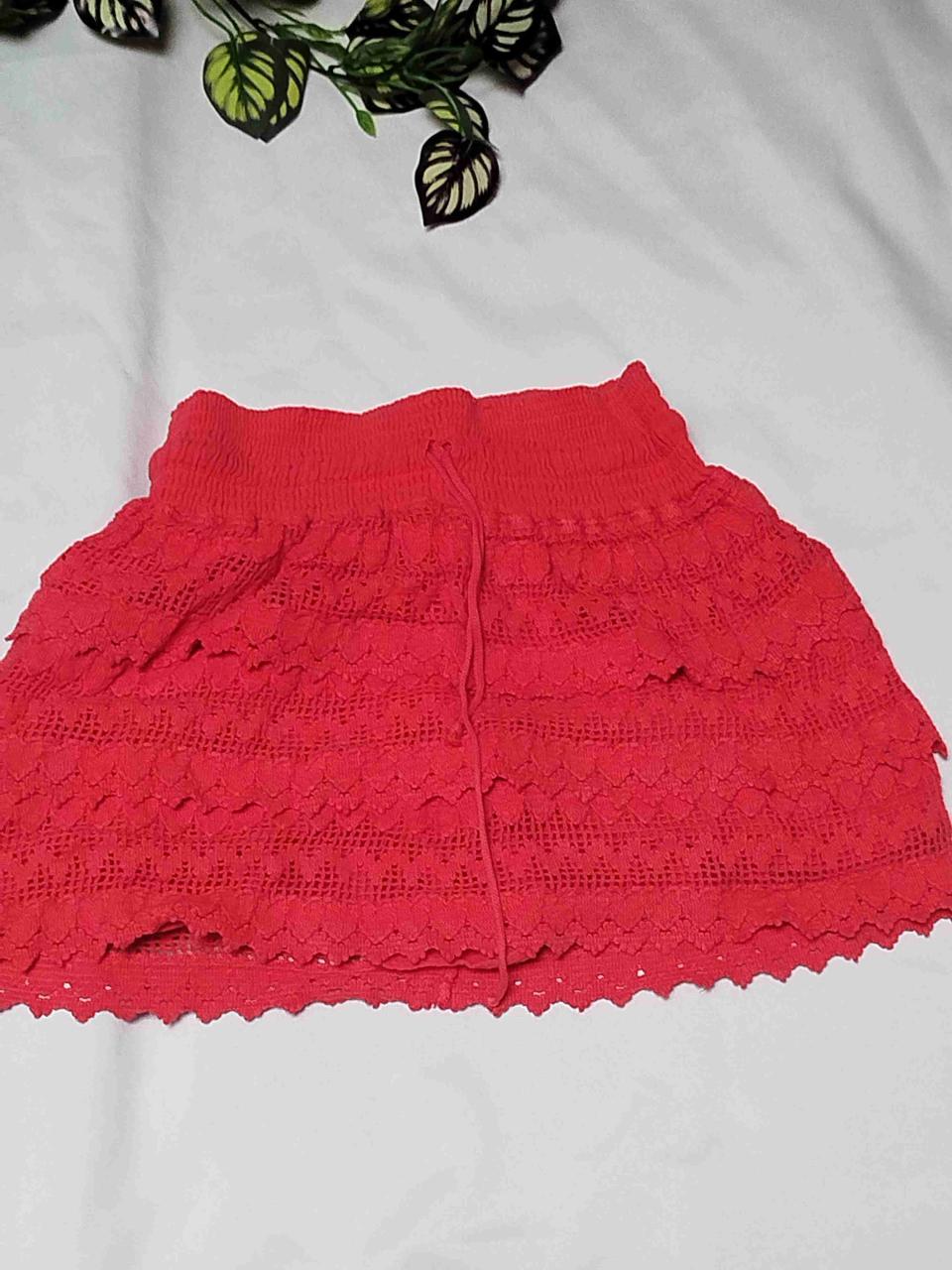 Falda encaje roja - miniatura 1