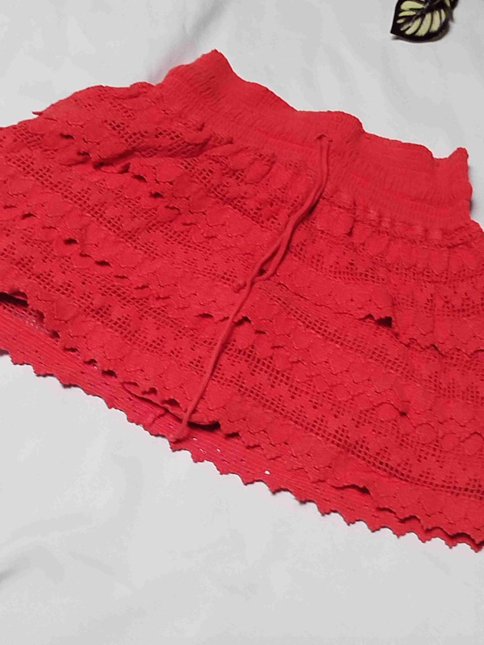 Falda encaje roja - miniatura 3