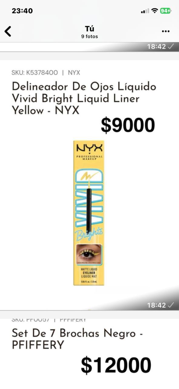 Delineador Líquido Amarillo NYX