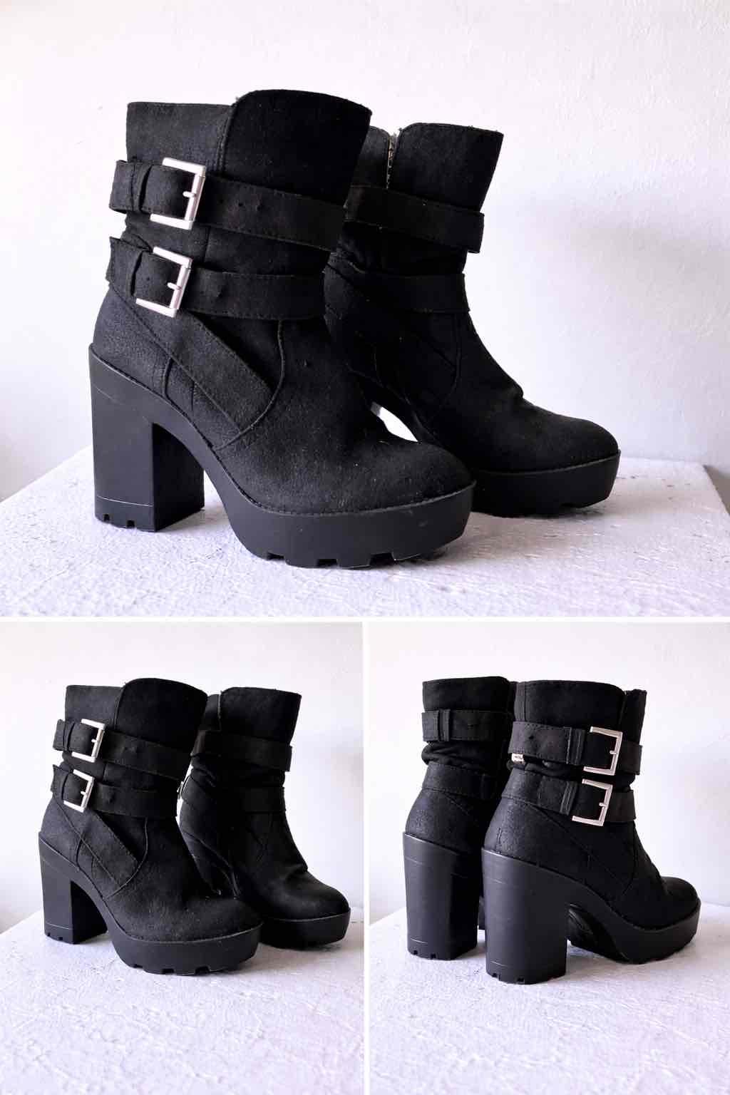 Botines Azaleia negros Talla 35 con hebillas