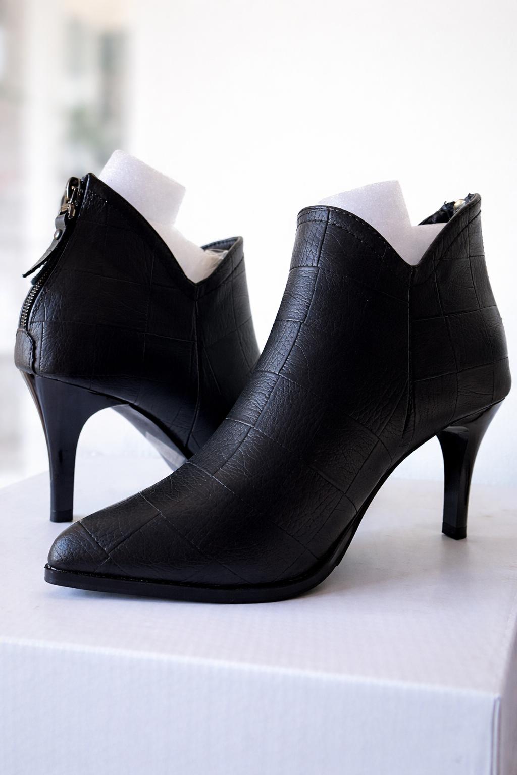 Botines de mujer negros con taco talla 35