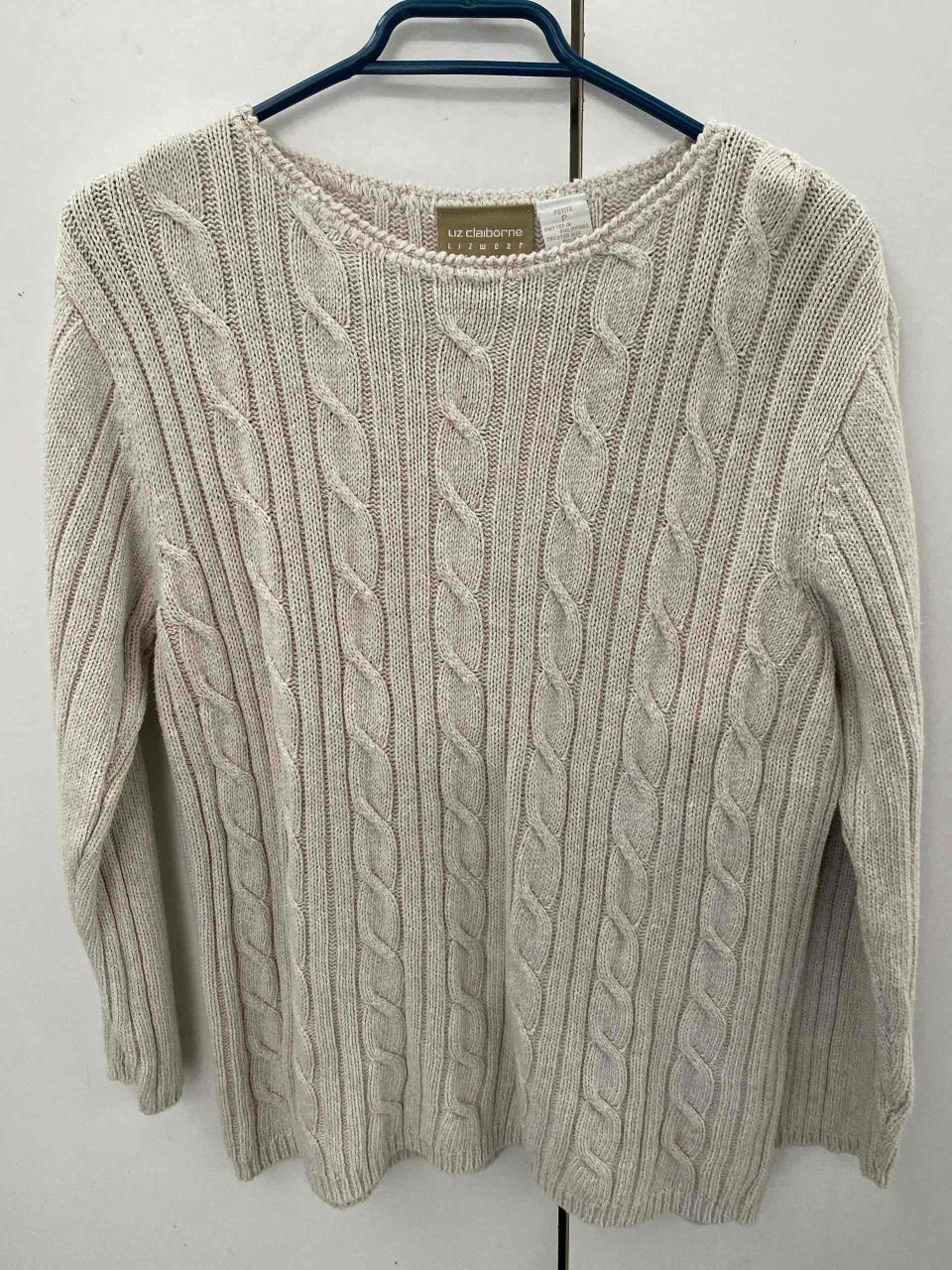 Sweater trenzado beige Liz Claiborne, S - miniatura 1
