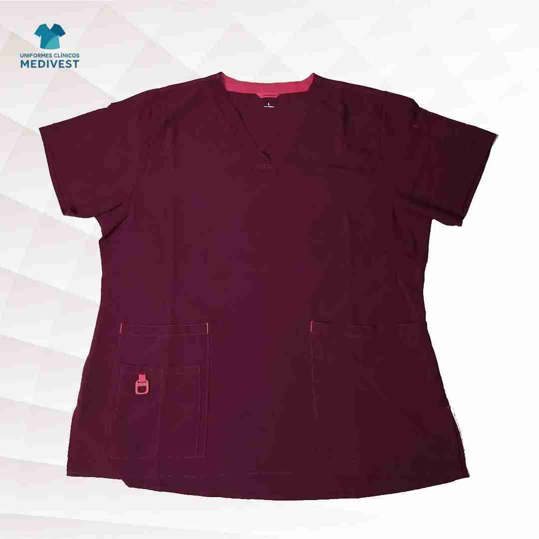 Blusa clínica burdeo Medivest - miniatura 1