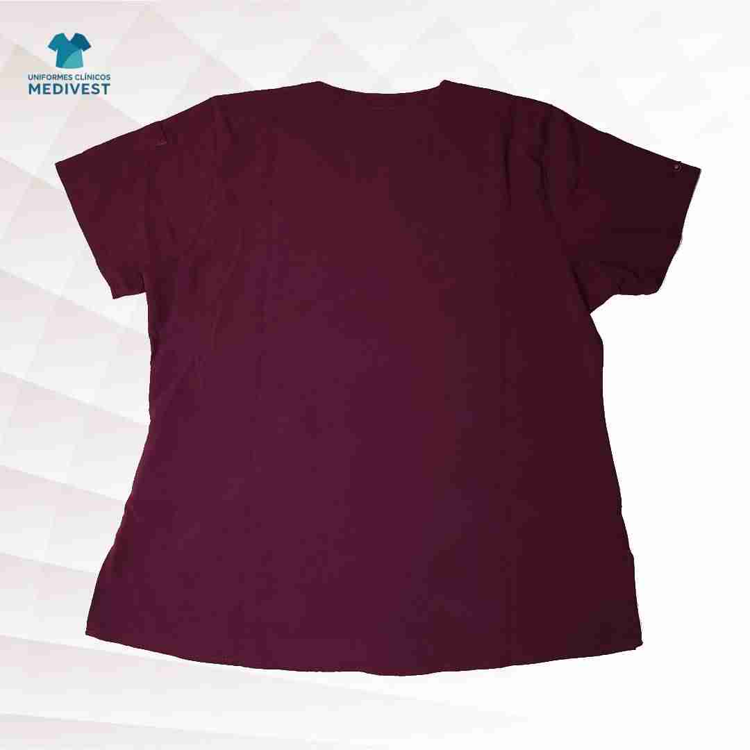Blusa clínica burdeo Medivest - miniatura 2