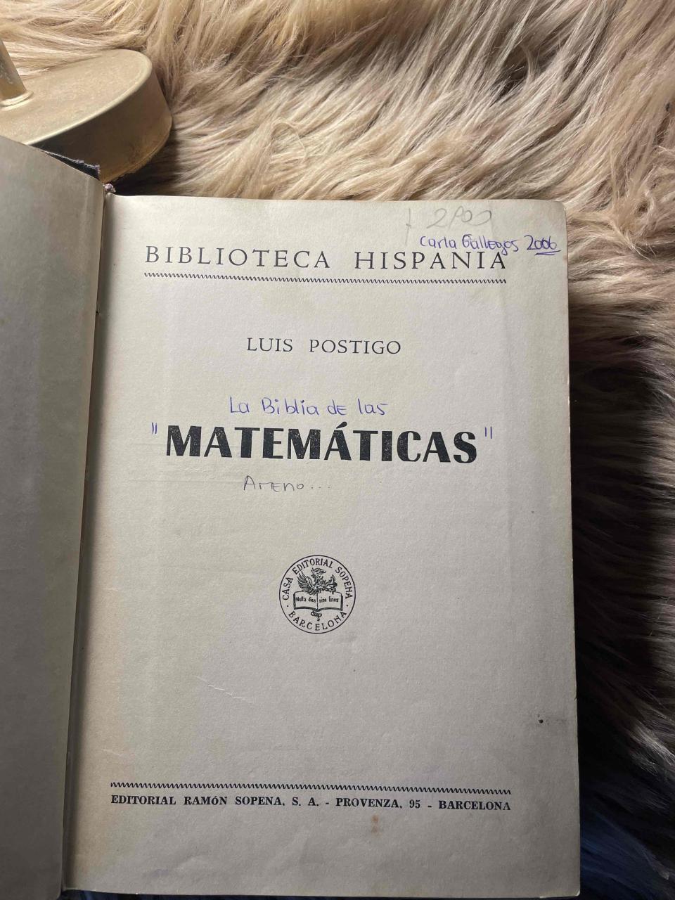 Libro de Matematicas de Luis postigo - miniatura 2