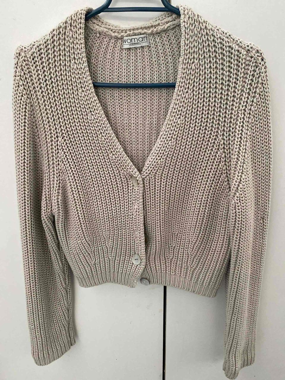 Chaleco tejido beige, marca Woman, talla S/M - miniatura 1